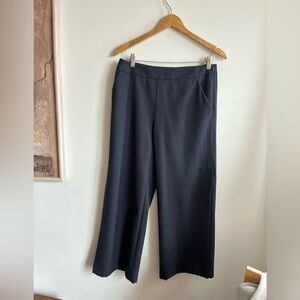 Pier antonio gaspari Navy Blue SLIT Wide leg Wool-Blend trousers Sz 44